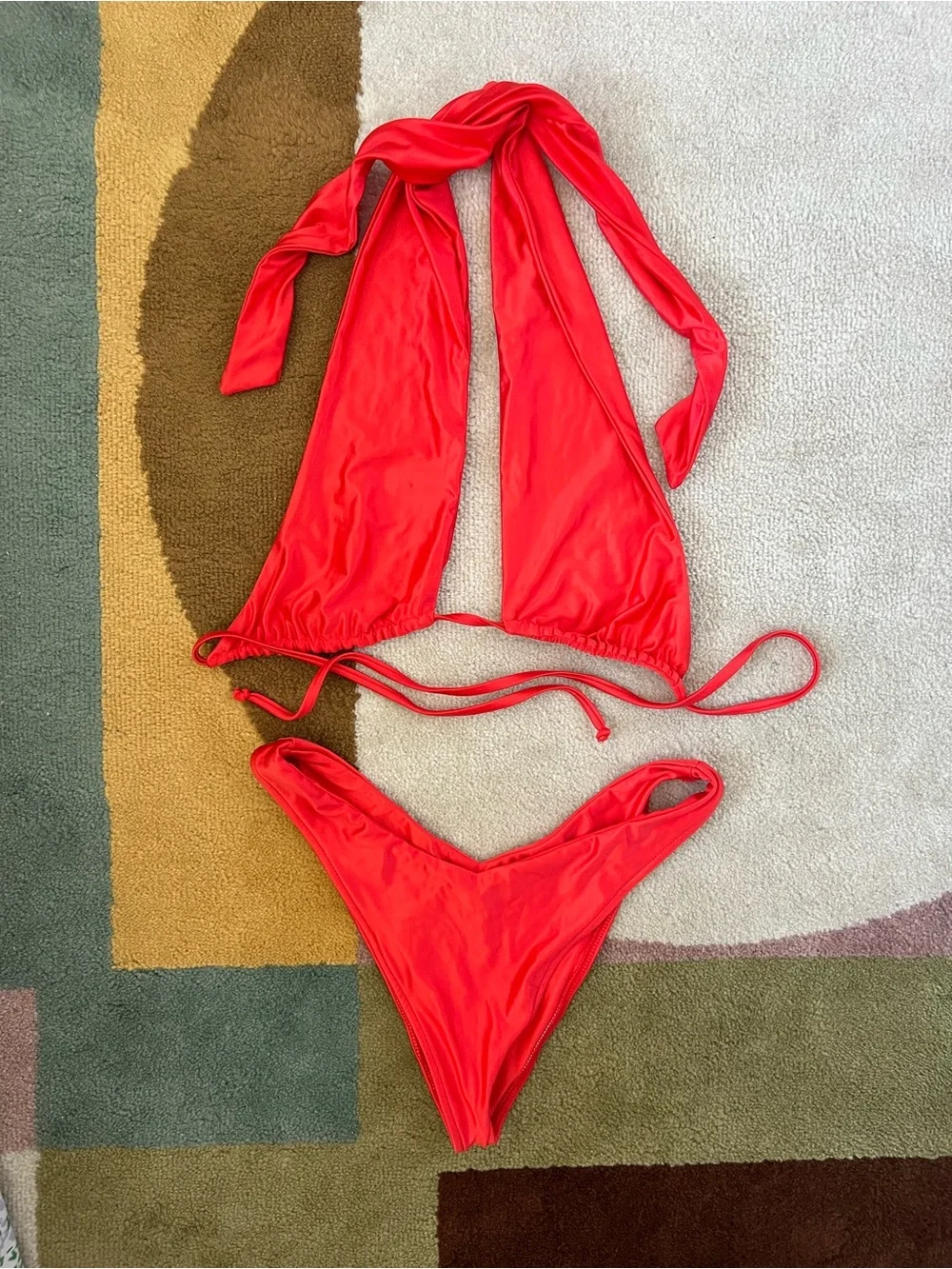 Frankie's Bikinis Enzo Satin Cheeky Bikini Bottom
